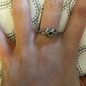 Silver knot ring